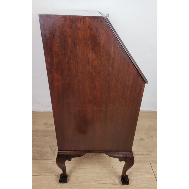 Edwardian Writing Bureau Desk with Claw and Ball Feet, 1910s For Sale - Image 17 of 18