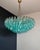 Vintage Murano Glass Chandelier with 185 Turquoise Poliedri, 1990 For Sale - Image 6 of 18