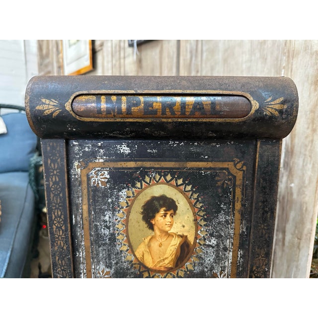 Metal 19th Century Mercantile General Store Counter Display Canister For Sale - Image 7 of 11