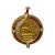 2000 - 2009 Round Golden Color Manjushri Motif Pendant Red Infinite Knot Tassel Art For Sale - Image 5 of 6