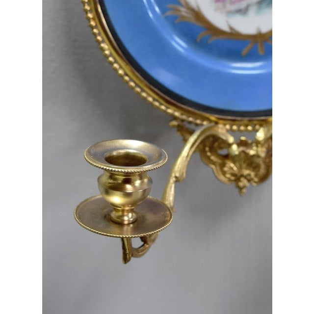 Blue 19th Century Wall Lights, Set of 2 For Sale - Image 8 of 14