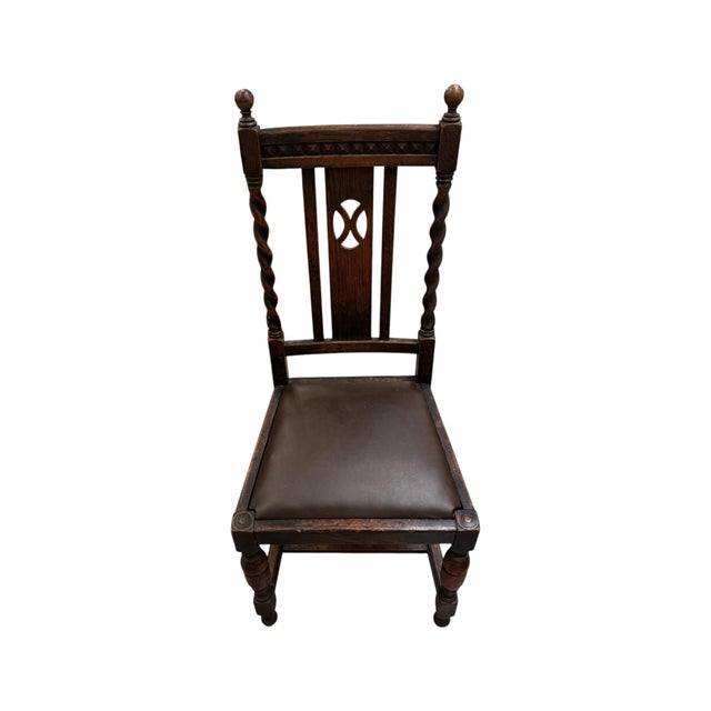 Wood 1950s English Barley Twist Drop-Leaf Dining Set For Sale - Image 7 of 9