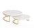 Kenneth Ludwig Chicago Vienna White Marble & Brass Serving Stands, Set Of 2 For Sale - Image 4 of 4