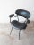 Mid-Century Black Painted Iron Frame and Black Skai Armchair by Gastone Rinaldi, 1950s, in Very Good conditions. Designed...