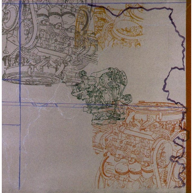 Lydia Dona, Steps Into the Elastic Gate II, 2007, Mixed Media with Aquatint For Sale