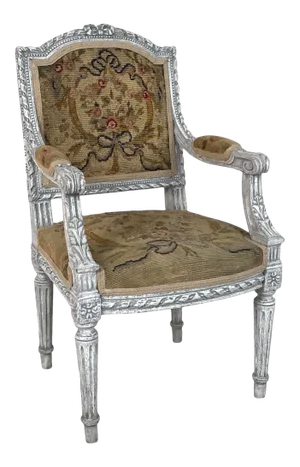 1940s French Louis XVI Style Child's of Doll's Armchair Attributed to Maison Jansen