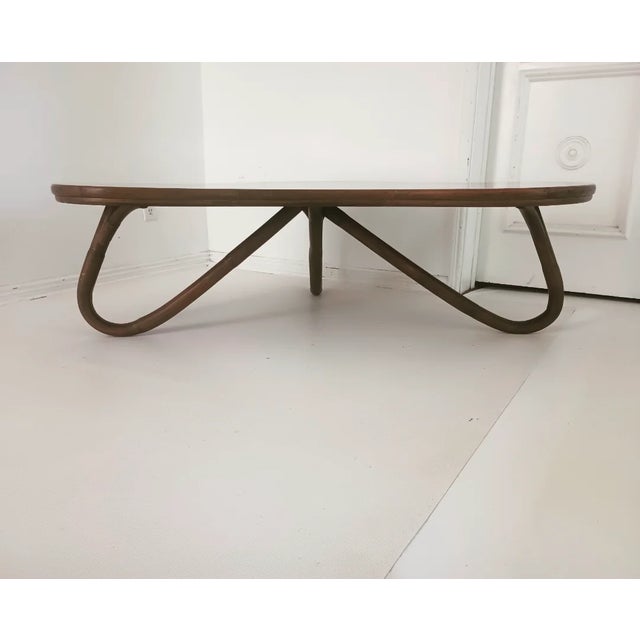 1960s Vintage Bamboo Coffee Table For Sale - Image 5 of 13