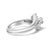 Contemporary 14K White Gold 3/8 Cttw Diamond Swirl Engagement Bridal Ring Set, Size 7 For Sale - Image 3 of 6