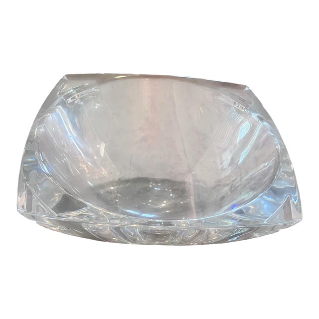 1980s Clear Heavy Glass Waterford Bowl For Sale