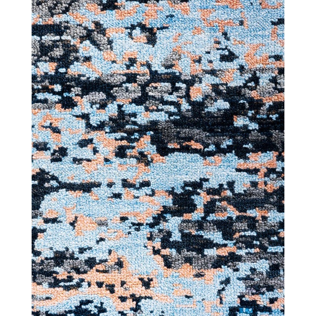 Traditional Ikat, One-of-a-Kind Hand-Knotted Area Rug - Black, 8' 2" x 10' 0" For Sale - Image 3 of 8