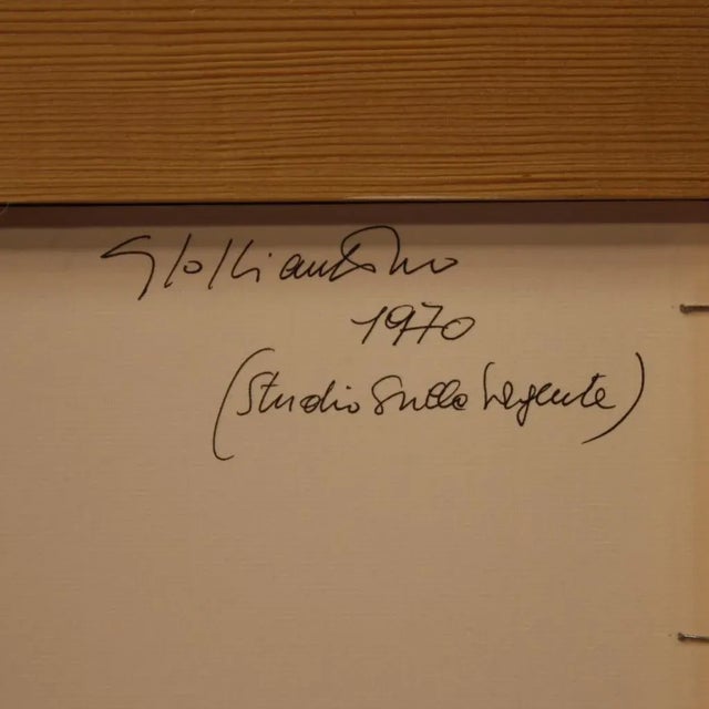 Brown Italian Artist, Study on the Source of Giacomo Soffiantino, 1970, Oil on Board For Sale - Image 8 of 13