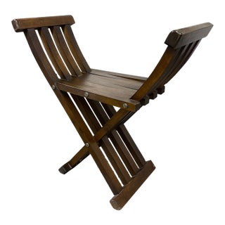 Medieval Style Quatrefoil Folding Chair For Sale