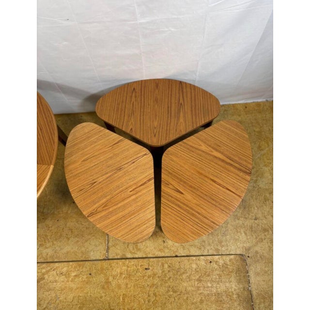 Wood Mid-Century Round Teak Coffee Table with 3 Nesting Side Tables from G-Plan, 1960s, Set of 4 For Sale - Image 7 of 10