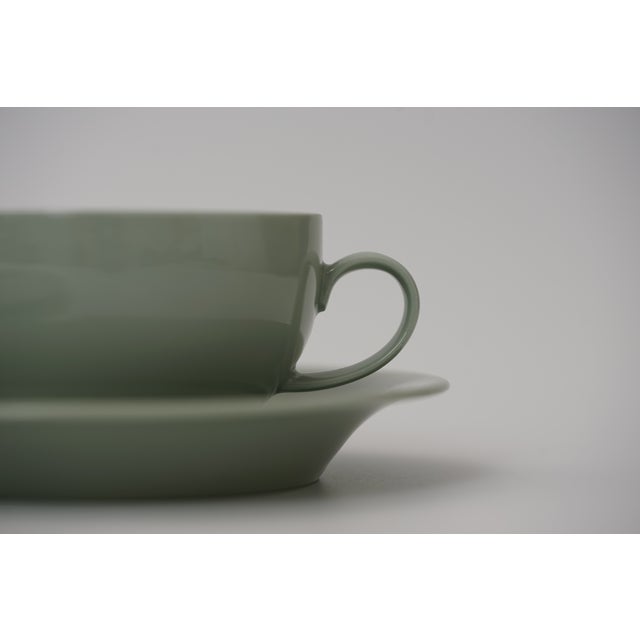 Shape 680 Selecta Decor S-117 in Celadon Green Tea Service by Ernst August Sundermann for Fürstenberg, 1970s, Set of 45 For Sale - Image 15 of 18