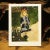 Portraiture 1956 After Renoir "A Girl With a Watering Can", Vintage Full-Color Print For Sale - Image 3 of 7