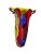 Late 20th Century Murano Colorful Cased Floral Studio Art Glass Vase For Sale - Image 5 of 9
