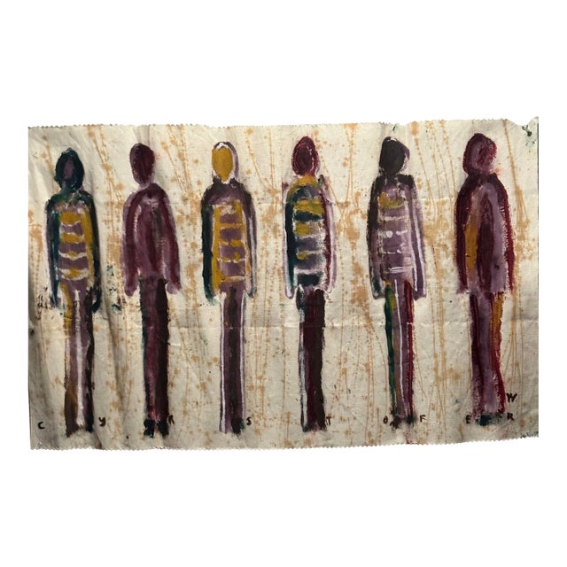 Abstract Figurative Painting by Christopher Shoemaker (Unframed), 18.5” X 27” For Sale