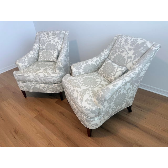Ivory Pair of Hickory Chair “Marler” Designer Lounge For Sale - Image 8 of 8