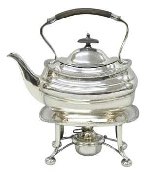 Antique Walker Hall Sheffield Silver Plated Teapot Spirit Kettle on Warmer Stand