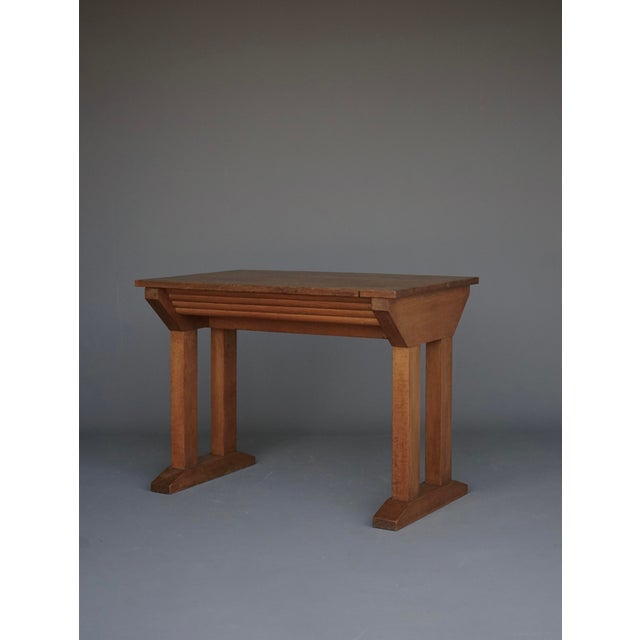 Art Deco Modernist Oak Side Table, 1930s For Sale - Image 13 of 13