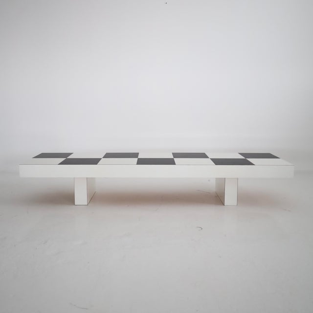 1970s Checkerboard Coffee Table For Sale - Image 4 of 5