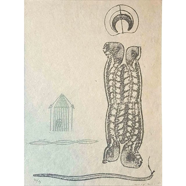 Hand signed and numbered. Edition of 69 prints. Matting included. Very good condition. This piece is attributed to the...