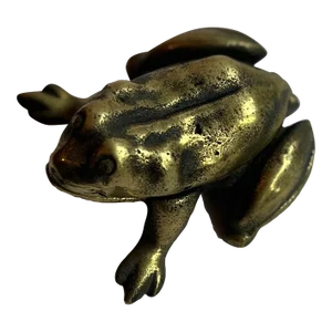 Antique Solid Brass Frog / Toad Hinged With Hidden Compartment, Made in England Early 1900's