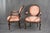 Wood New Scalamandre Damask on 1920s Louis XV-style Bergere Accent Chairs, Reupholstered Pair French Provincial Armchairs For Sale - Image 7 of 9