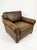 Transitional Restoration Hardware Lancaster Classic Brown Leather Luxe Depth Club Chairs For Sale - Image 3 of 7