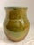 Rustic Vintage Ceramic Vase With Aqua Interior For Sale - Image 3 of 10