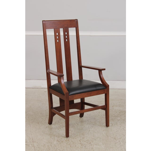 Stickley Set of 8 Stickley Cherry 21st Century Dining Chairs For Sale - Image 4 of 18