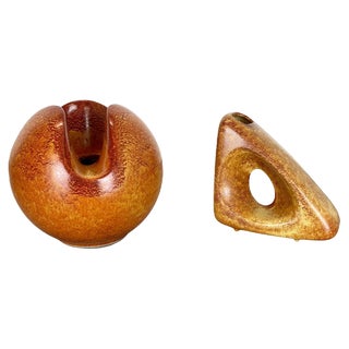 Ceramic Studio Pottery Vases from Bertoncello Ceramics, Italy, 1970s, Set of 2 For Sale