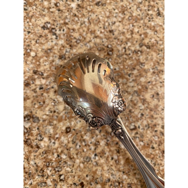 Sterling Silver ‘Tongs, Watson and Newell, ‘Wedding Rose’ Pattern For Sale - Image 9 of 9