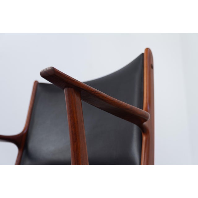 Black Danish Rosewood Armchair by Johannes Andersen for Uldum Møbelfabrik, 1960s For Sale - Image 8 of 18