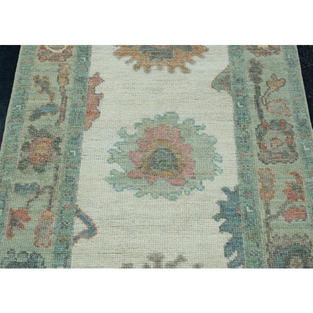 Turkish Oushak Runner Rug 2'10" x 18'9" #17360 For Sale In Houston - Image 6 of 8