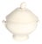 Large Antique French White Porcelain Soup Tureen with Fruit Finial from C.P. & Cie Mehun, 1900 For Sale