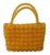 Vintage Handmade Orange Acrylic Beaded Handbag For Sale - Image 4 of 7
