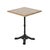 Brown Square Bistro Table in Wood & Cast Iron For Sale - Image 8 of 8