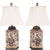 1990s Wildwood Chinoiserie Handpainted Hextagional Lotus Arts Lamp- A Pair For Sale
