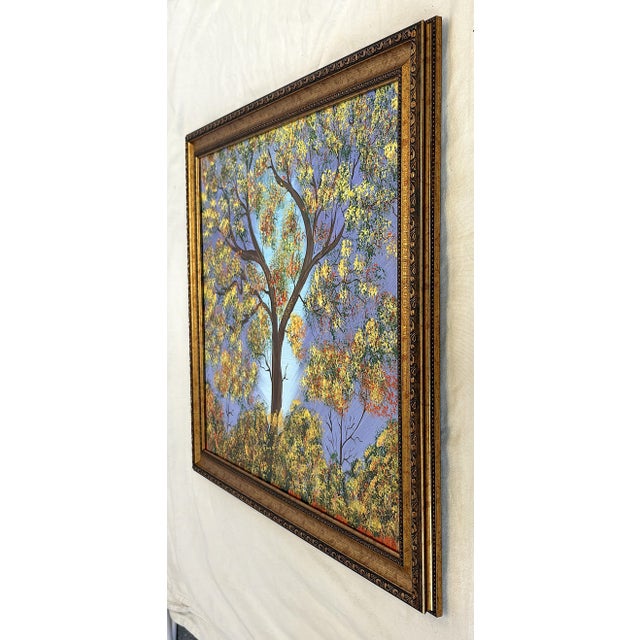 Original Signed and Framed Primitive Outsider Art Acrylic on Canvas by Ernie Faragoi (Florida, Present Day) For Sale - Image 9 of 12