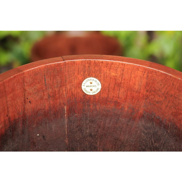 English Edwardian Oak Bucket with Brass Braces by R.A Lister & Co., Circa 1900 For Sale - Image 9 of 10