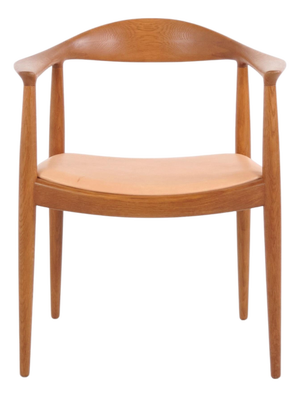The Chair Model JH503 in Oak with Vegetable-Tanned Natural Leather by Hans J. Wegner, 1960s
