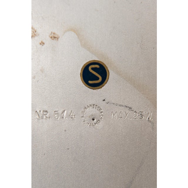 Swedish Brass & Snakeskin Table Lamp from AB E. Hansson & Co, 1960s For Sale - Image 4 of 9