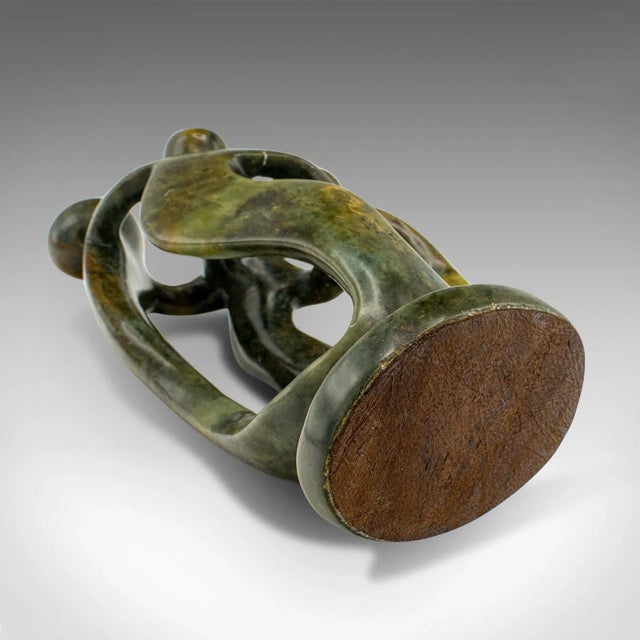 1960s Tribal Vintage Abstract Family Statue, Hardstone, Decorative Ornament For Sale - Image 10 of 11