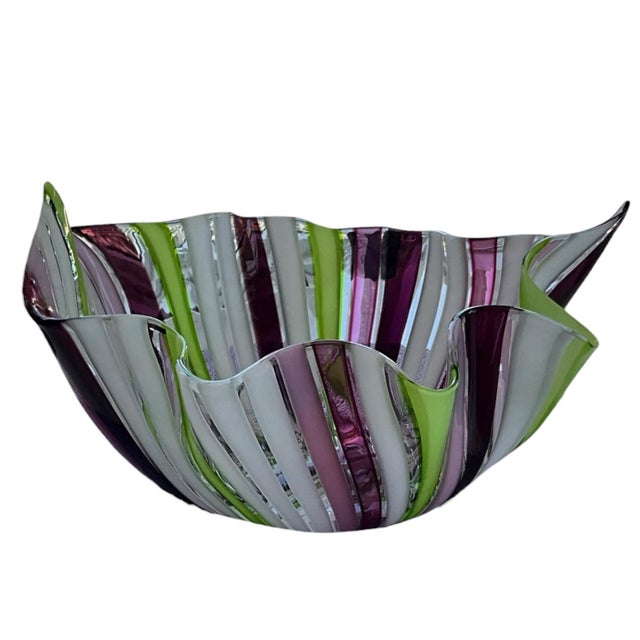 Murano, Venini & Co. Venini Fazzoletto a Cane Murano Bowl For Sale - Image 4 of 4