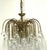 Metal Gold-Plated Metal Lead Crystal Ball Three-Light Chandelier, 1970s For Sale - Image 7 of 11