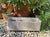 Traditional Vintage Belgian Fiber Concrete Retangular Planter For Sale - Image 3 of 12
