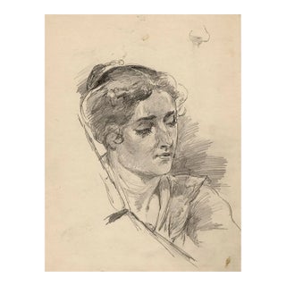 Walter Shirlaw Portrait of a Lady For Sale