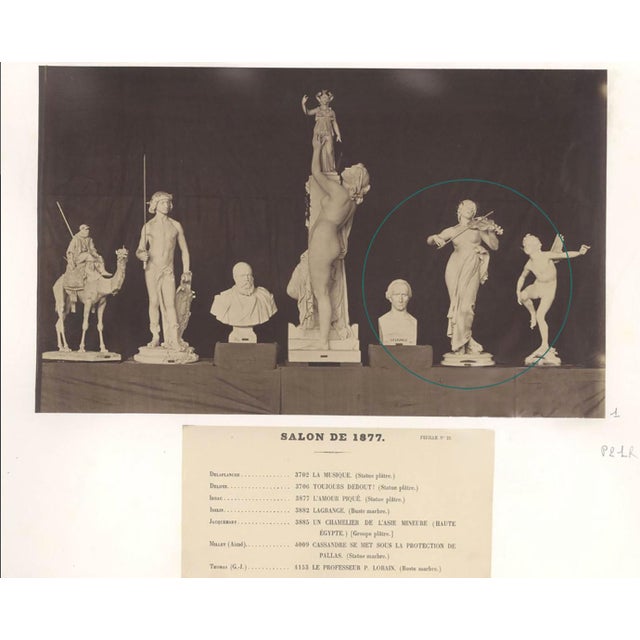 E. Delaplanche, Allegory of Music, 1800s, Bronze For Sale - Image 14 of 15