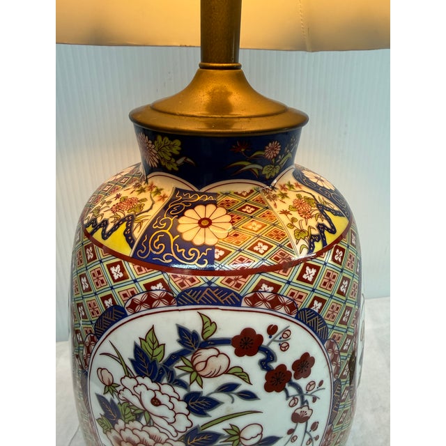 Japanese Imari Porcelain Table Lamp For Sale - Image 4 of 12